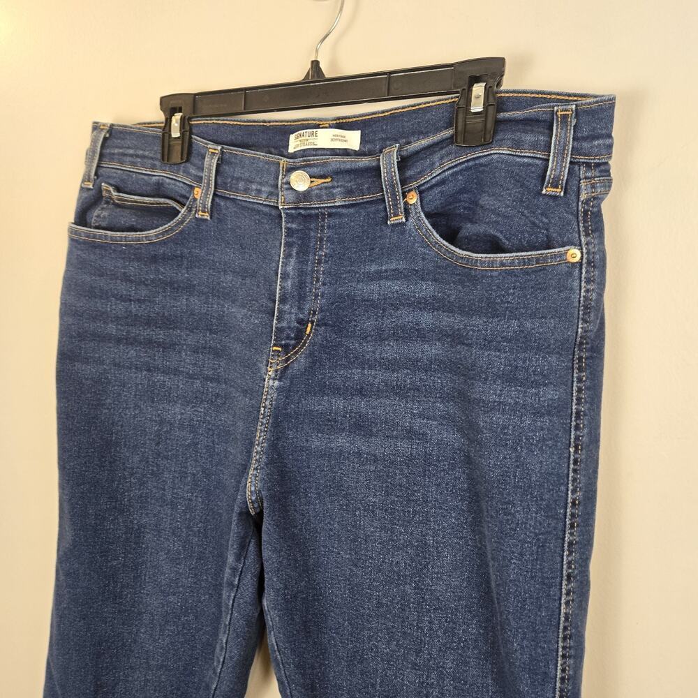 Signature by Levi Strauss Jeans Women's 14 Blue Mid-Rise Heritage Boyfriend 32W - Picture 2 of 7